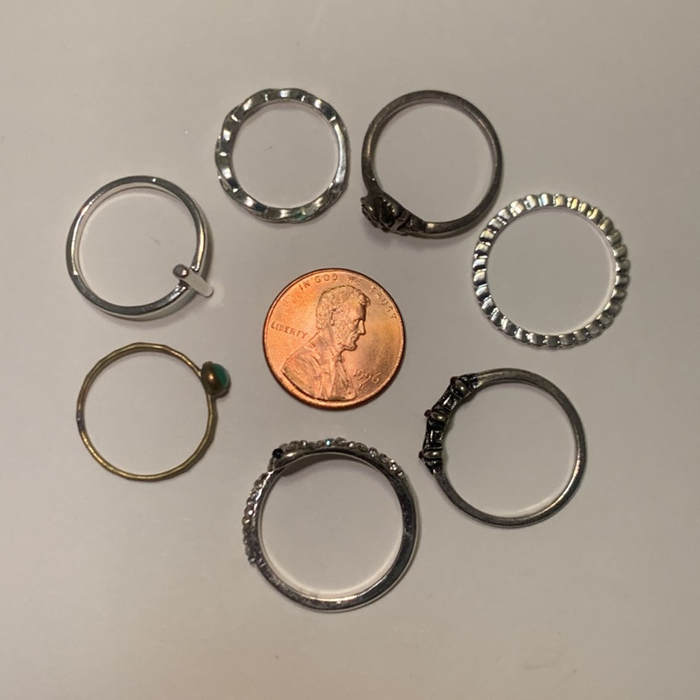 Silver and Gold Assorted Rings - Picture 2 of 9